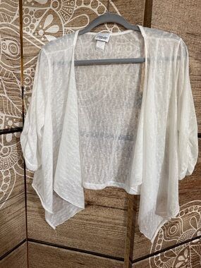 Chiffon Open-Front Shrug - White by Topshop
